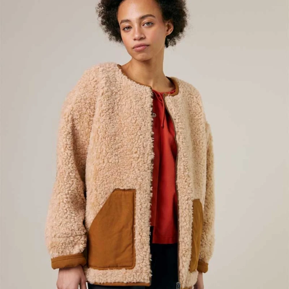 Arc Jacket by Sideline Reversible Teddy Natural Wool Shearling Mama Owl Mamaowl - Picture 1 of 5